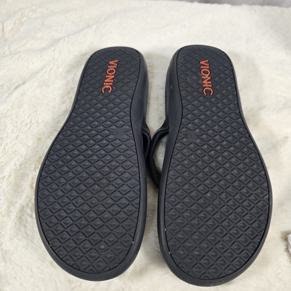 Vionic Navy Tide II Post Orthotic Sandals Size 9 - Picture 3 of 4